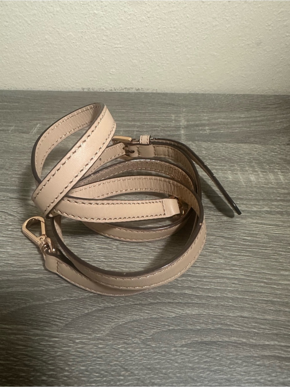 Michael Kors nude replacement crossbody  strap, with rose hardware,46-50in